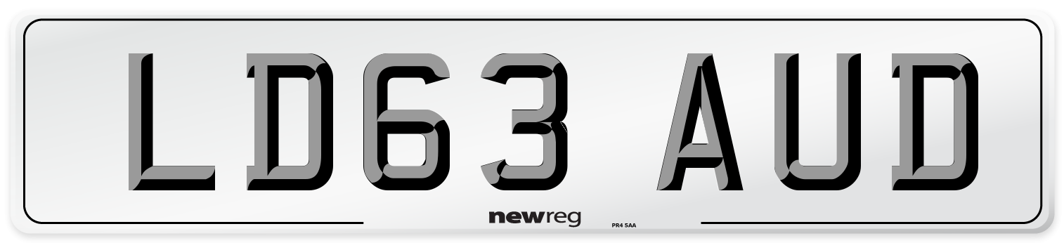 LD63 AUD Number Plate from New Reg